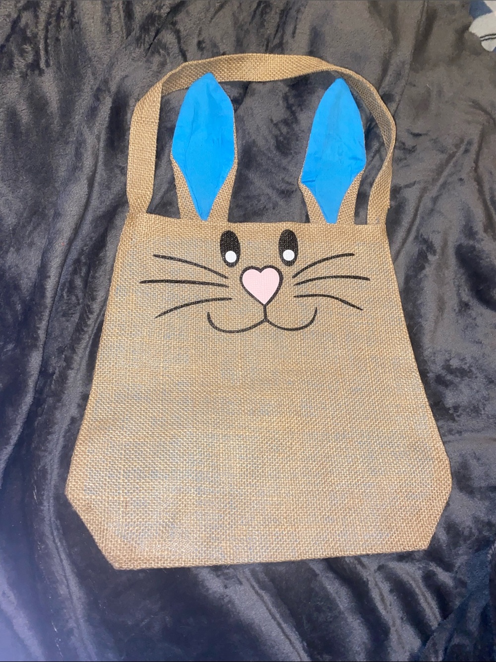 Kids Bunny Tote Bag with Blue Ears